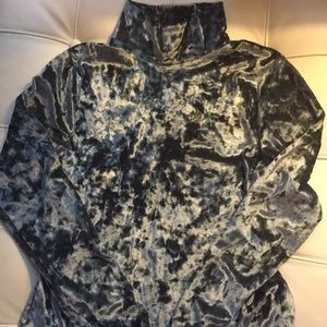 Urban Outfitters Blue Velvet Mock Neck dress